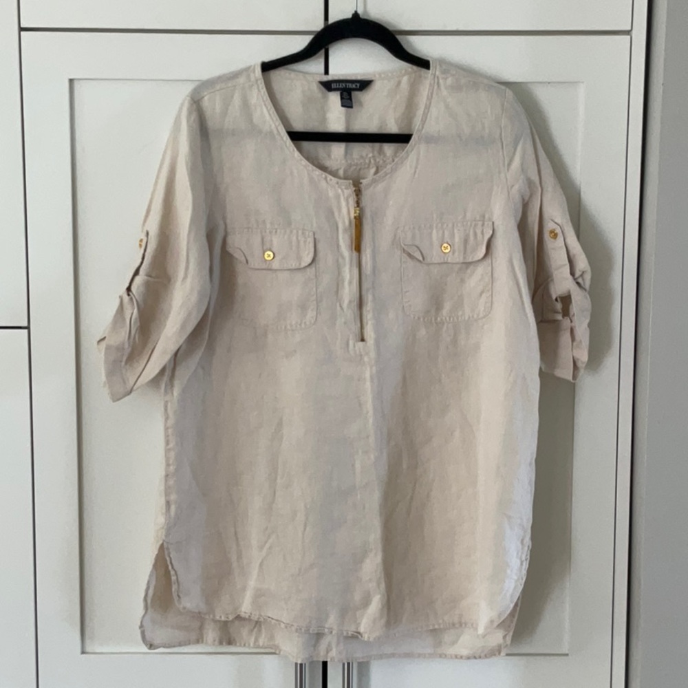 Ellen Tracy Linen Top